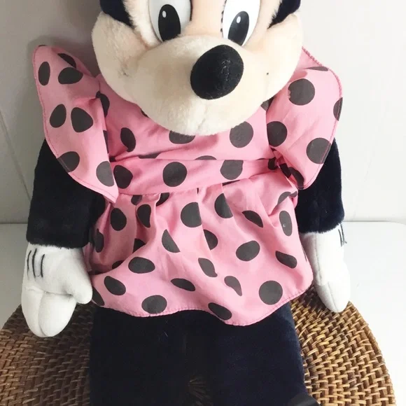 Vintage Applause Minnie Mouse Jumbo 25" Plush Stuffed Animal Doll Pink Black - Picture 3 of 6